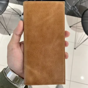 Herren-Geldbörse mit Handyfach – Echtlederbezug in Hellbraun | 2013