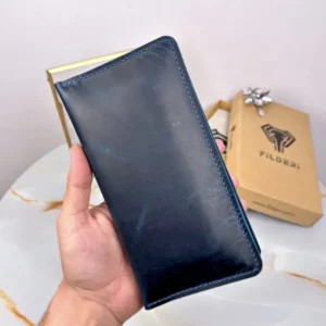 Geldbörse mit Handyfach – Handgenäht, echtes Leder | 2072