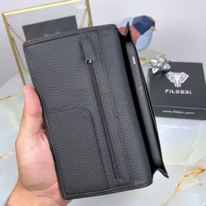 Geldbörse – Echtleder, mit Handyfach und Kartenhalter | 2027