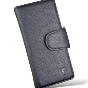 Große Geldbörse – Echtes Leder, Schwarz Guti, mit Handyfach | 2069