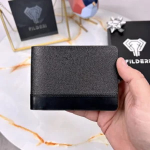Hochwertige Herren-Geldbörse – Echtleder, Schwarz | 2023