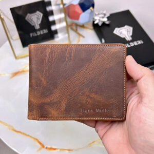 Personalisierte Herren-Geldbörse, Echtleder I 2016